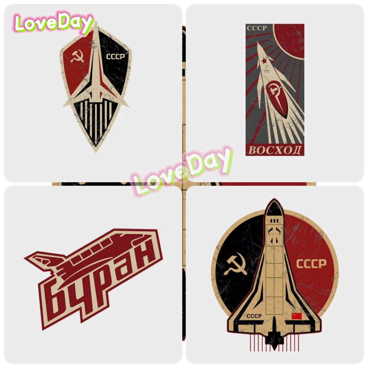 

Soviet CCCP Astronaut Stickers Auto Motorcycle Scratch Decorative Stickers Russian Old-fashioned Style Decals Fun Vinyl Sticker