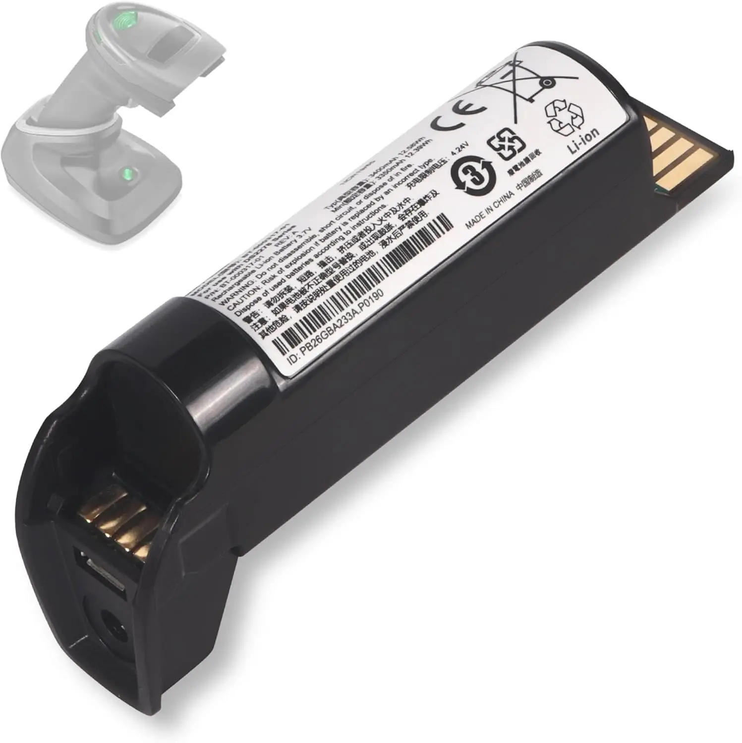 Battery for Zebra DS2278 DS2208 DS22 CR2278 Barcode Scanner BT-000317-01 3.7V 3500mAh Ships within 2 days,delivery in 10–25 day