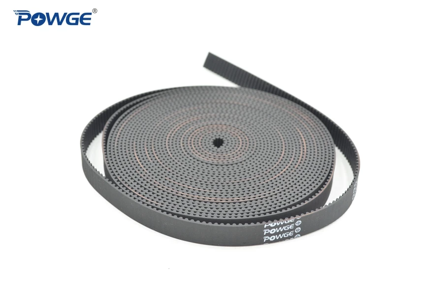 POWGE 2MGT 2GT open synchronous Timing belt width 9mm Rubber 2M GT2 2GT-9mm Small backlash Linear Motion 3D Printer 5Meters