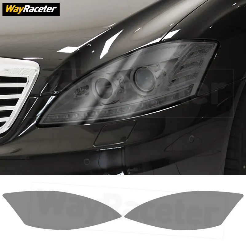 

Защитная пленка для фар автомобиля, прозрачная дымчатая черная наклейка из ТПУ для Mercedes Benz W221 Facelift S Class 2008-2013, аксессуары