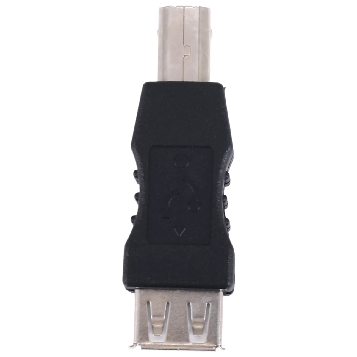 محول طابعة USB QA88X من النوع A أنثى - نوع B لهجة فضية سوداء للرجال