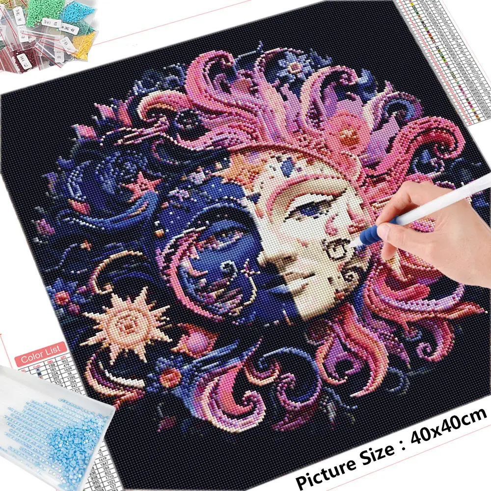 HUACAN Diamond Mosaic Sun Picture Rhinestones Cross Stitch Cartoon Diamond Embroidery New Arrival Painting Handmade Hobby