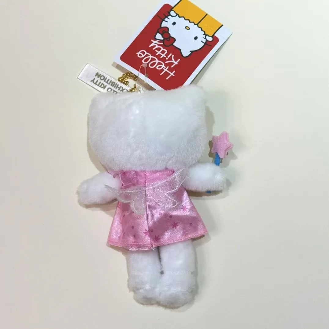 18cm Hellokitty Cartoon Anime Doll Keychain Cute Long Legs 50th Anniversary Katie Cat Skateboard Plush Pendant