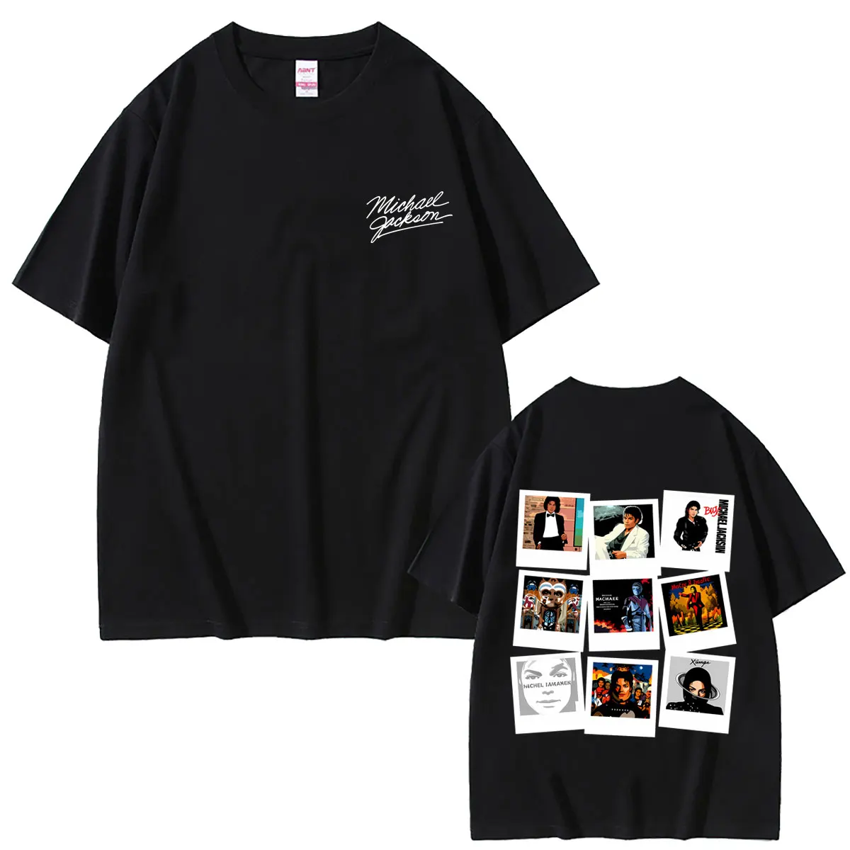 

Classic Vintage Michael Jackson Album Cover Graphic T-shirt Men Women Fashion Rock Pop Music T-shirts Men's Oversized T Shirts