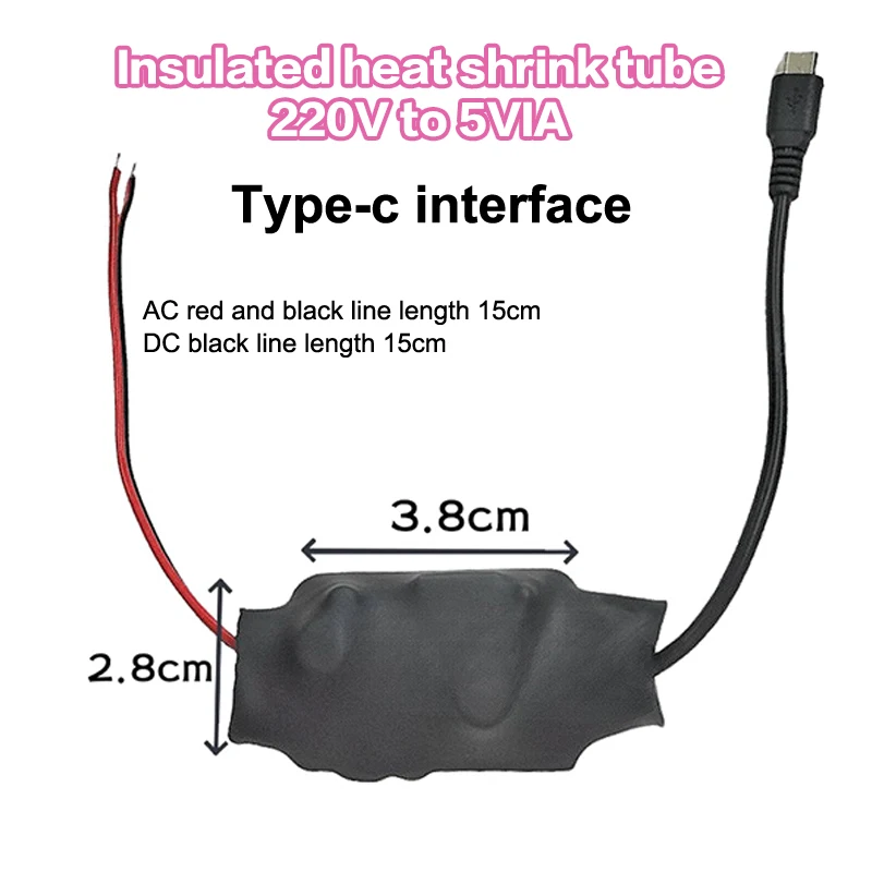 1 Piece TYPEC USB Power Supply Transformer AC220V To DC5V 1A/2A Power Transformer Portable Small Camera WiFi Monitoring Adapter