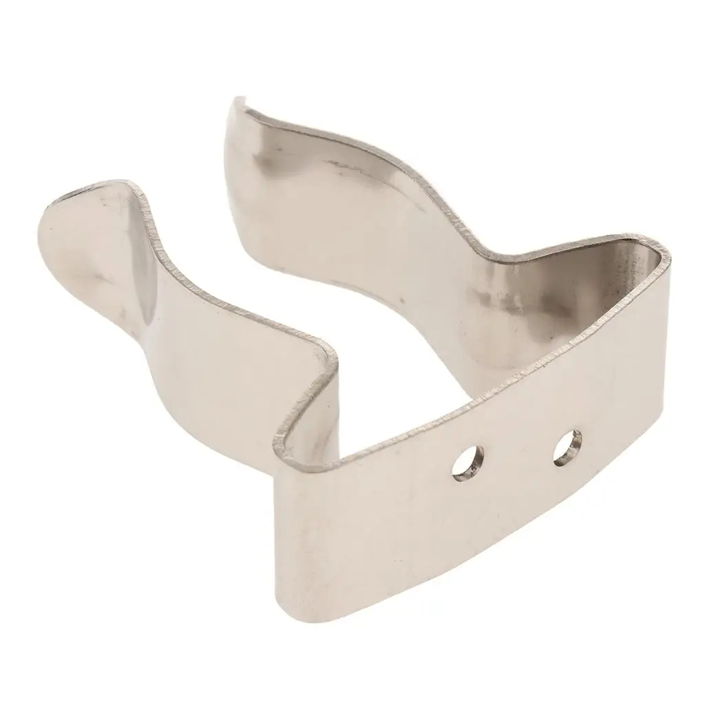 Stainless Steel Tube Holder Clips Spring Snap Hook for Boating Accessories Marine Fishing Tools