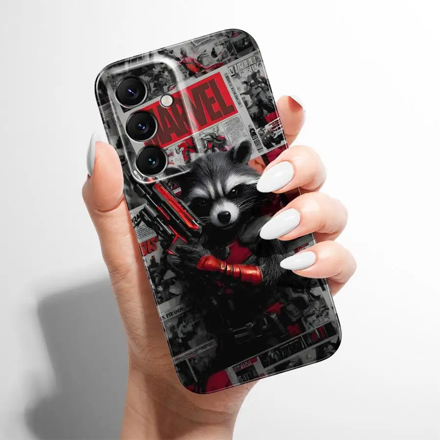 Marvel Wright Rocket Raccoon Hard Phone Cover Case for Samsung Galaxy A04 A55 A06 A52s A54 A05 A53 A50 A30 A51 A25