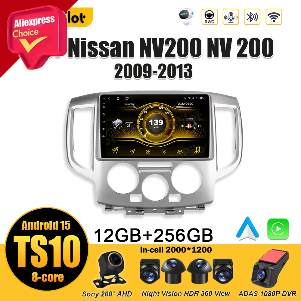

Android 15 For Nissan NV200 NV 200 2009-2013 Wireless Android Auto Touch Screen GPS Navigation GPS Navigation RDS Wifi DSP 5G