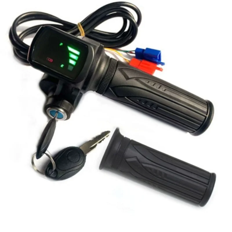 

36/48V 1pcs Bicycle Handlebarc E-Bike Twist Throttle LED Display Electric Scooter Bicycle ABS Rubber Grip Handlebar
