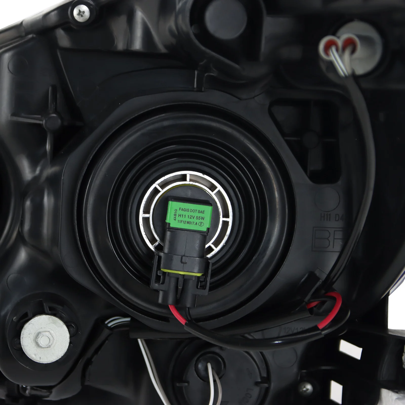 1 * مجموعة المصابيح الأمامية اليسرى لـ 15-17 Subaru Legacy/Outback Chrome/Black Housing