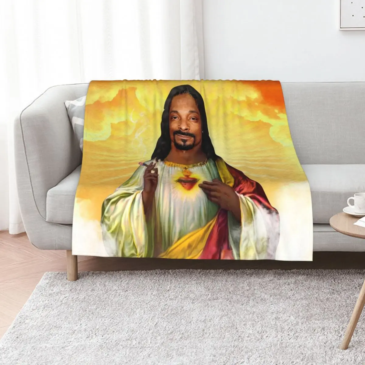 سانت يسوع سنوب الكلب رمي بطانية دافئة لفصل الشتاء شاطئ نزهة أريكة رمي البطانيات #1