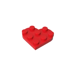 Eske Kouri  GDS-90039 Plate Angled 3 x 3 with Heart Shape compatible with lego 39613 children's DIY Building Blocks Technical