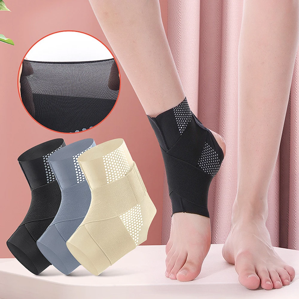 1/2Pcs Ankle Brace, Adjustable Compression Ankle Support Men & Women, Stabilize Ligaments-Eases Swelling and Sprained Ankle