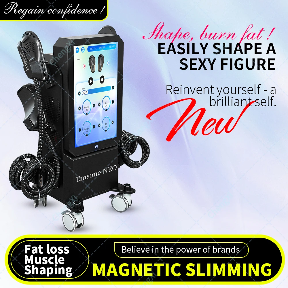 

Emsone NEO 15 Tesla Body Sculpting 4 or 5 Handles Ems Muscle Stimulator Building Body Slim Machine with Pelvic Floor Chair