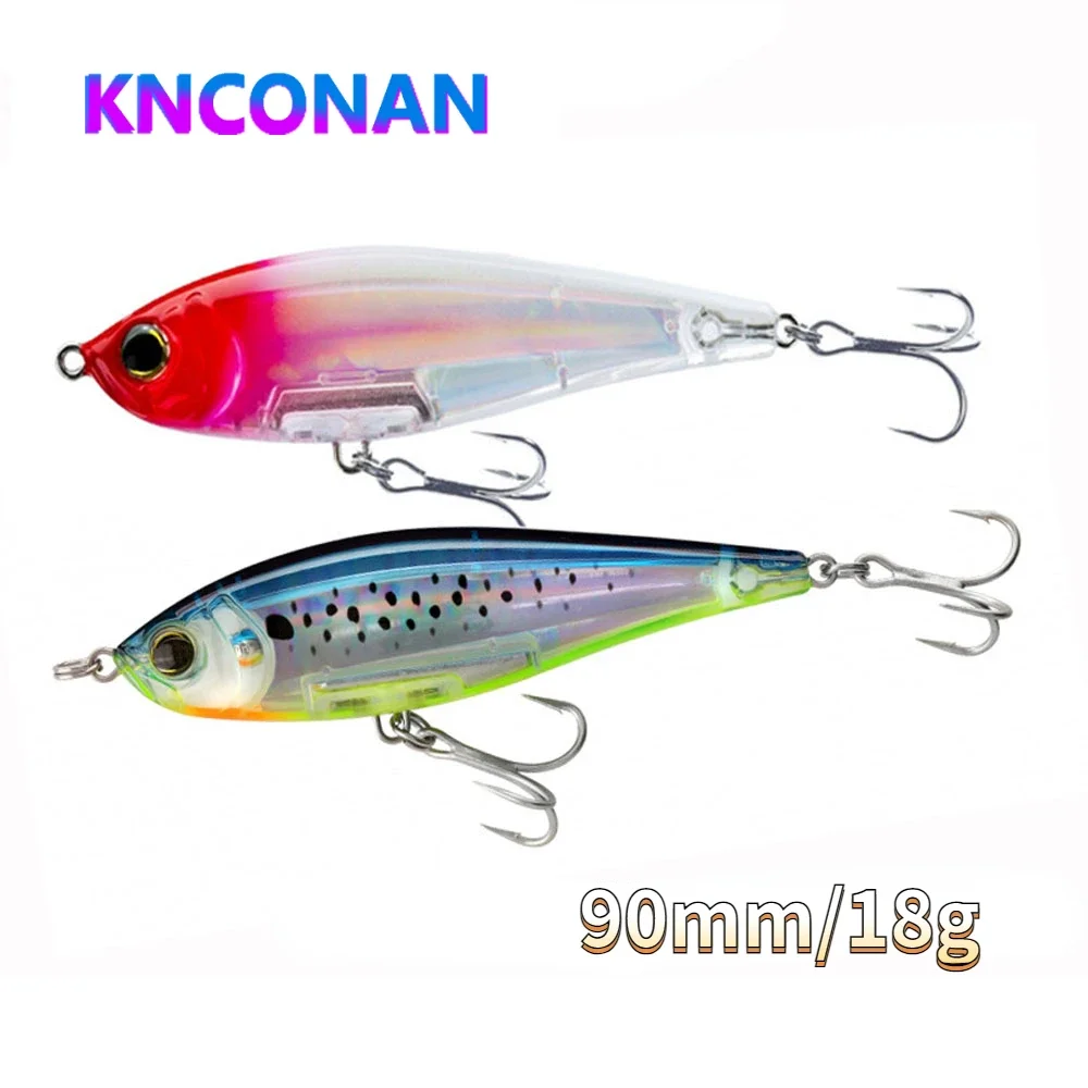 90mm 18g Sinking Pencil Fishing Lures Inshore Twitch Artificial Bait Saltwater Topwater Trout Carp Jerkbait Fishing Equipment