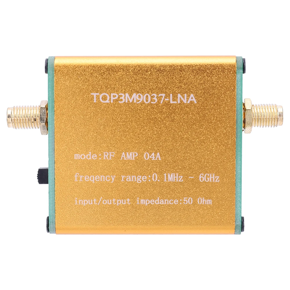 0.1MHz‑6GHz High Gain LNA RF Power Preamplifier 20dB Ultra Low Noise Gain Block Amplifier Professional for Shortwave FM Radio