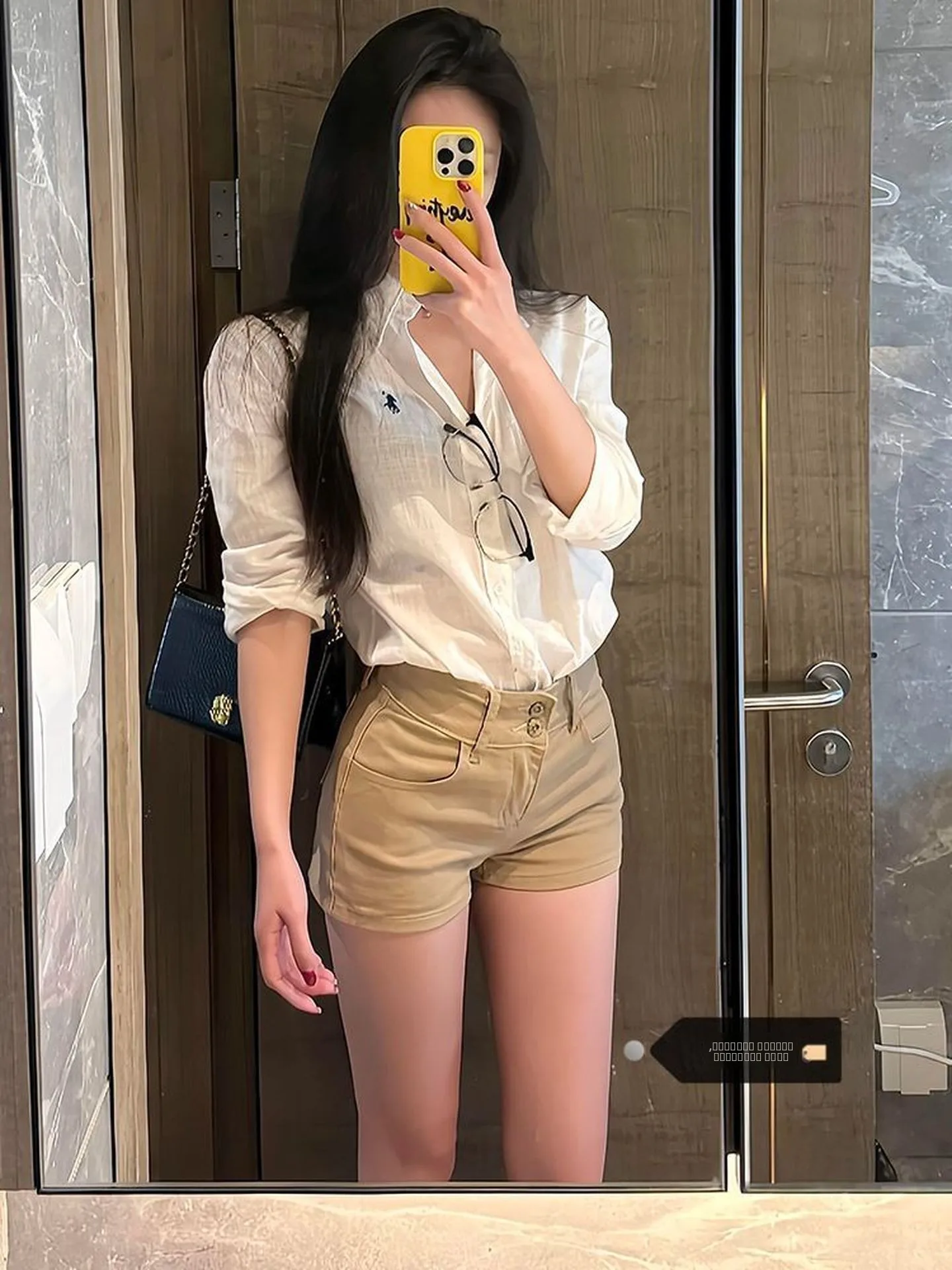 

High Waist Denim Shorts Women's Summer New Style Slim Fit Butt Enhancing American Style Coffee Color Large Size Hot Pants