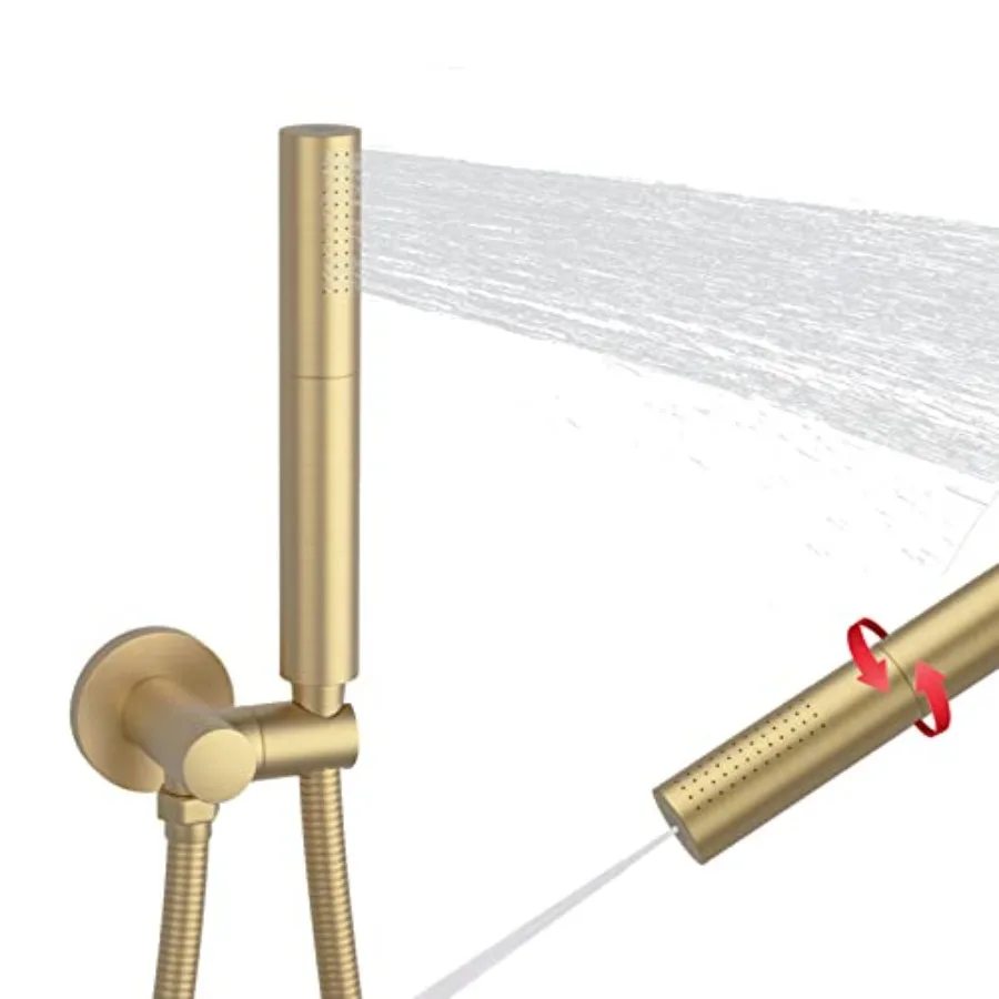 

Shower Head 2 in 1 Function High Pressure 7 inch Hand Held Shower Head Dual Modes High Flow Shower Wand with 59 inch Hose and S