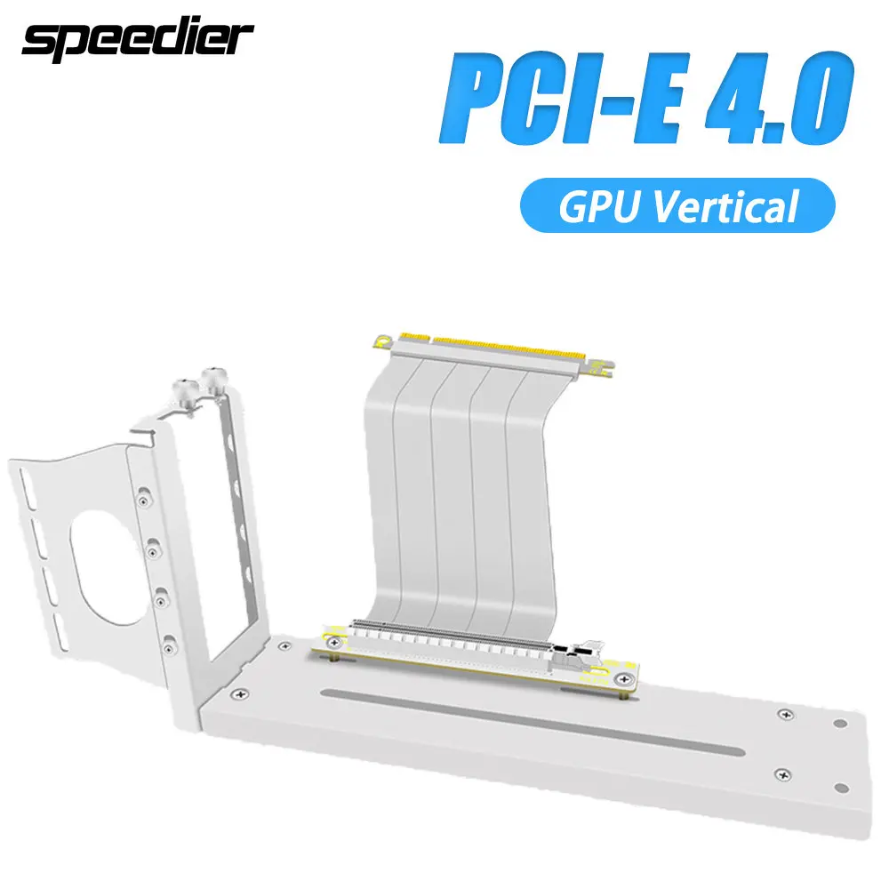 

Vertical Graphics Card Holder Kit with Premium Riser Cable PCI-E 4.0 X16, Compatibility PCIe 4.0 and Older for E-ATX, ATX Case