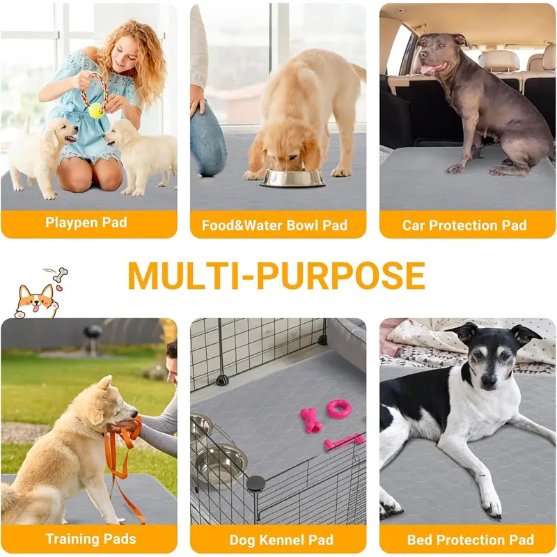 Dog Pee Pad Reusable Washable Dog Urine Mat Car Seat Floor Sofa Waterproof Absorbent Puppy Cat Training Diaper Mat Pet Supplies image 5