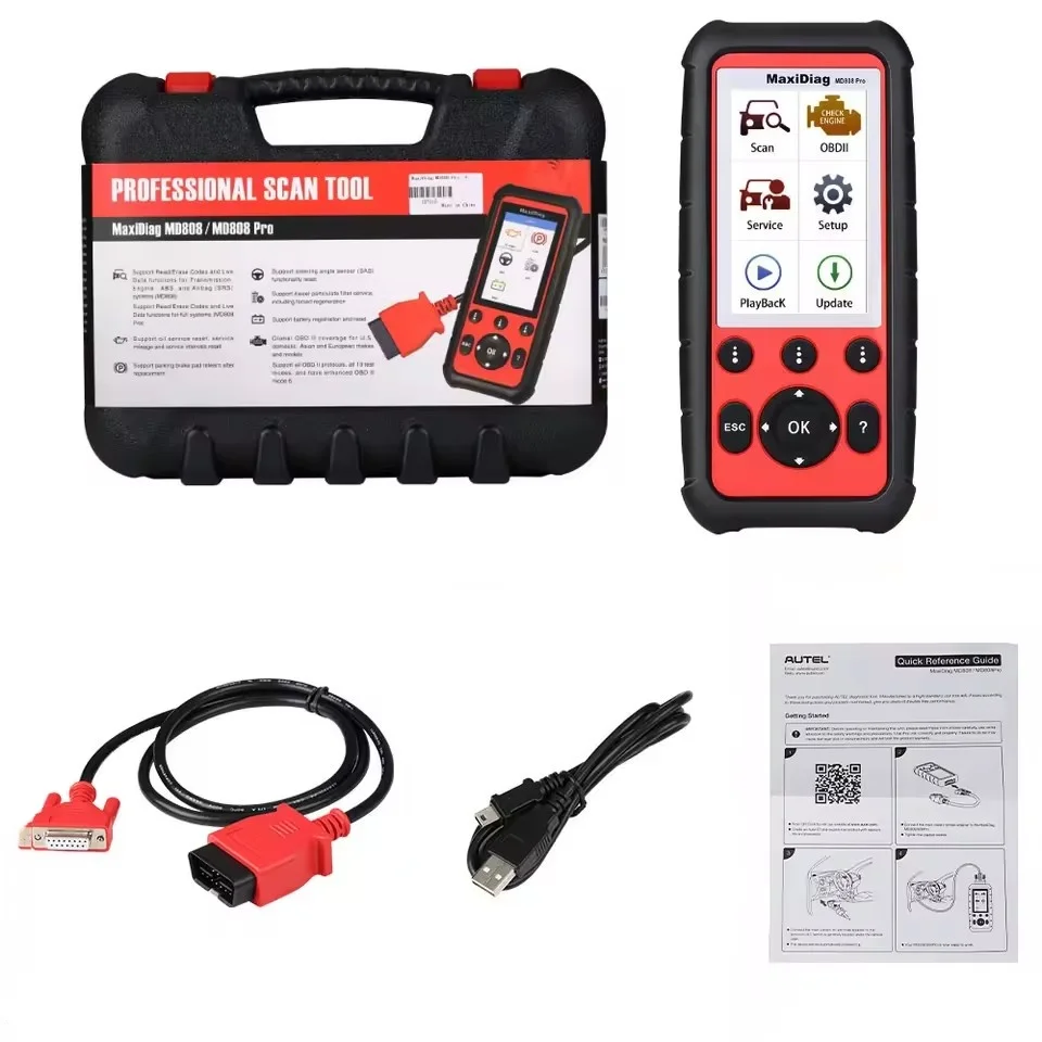 MaxiDiag MD808 Pro Все системы OBD2 Auto Sca nner Diagnostic Tool OBD 2, автомобильная диагностика Sca nner Eobd Automotivo Car Sc an