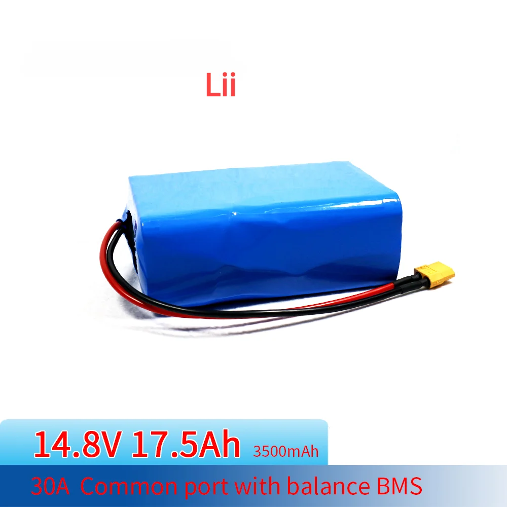 

Lii 14.8V 17.5Ah 4S5P 18650 Li-ion Battery Pack for Scooter Golf Cart Electric Built-in 30A Common Port with Balance BMS +XT60