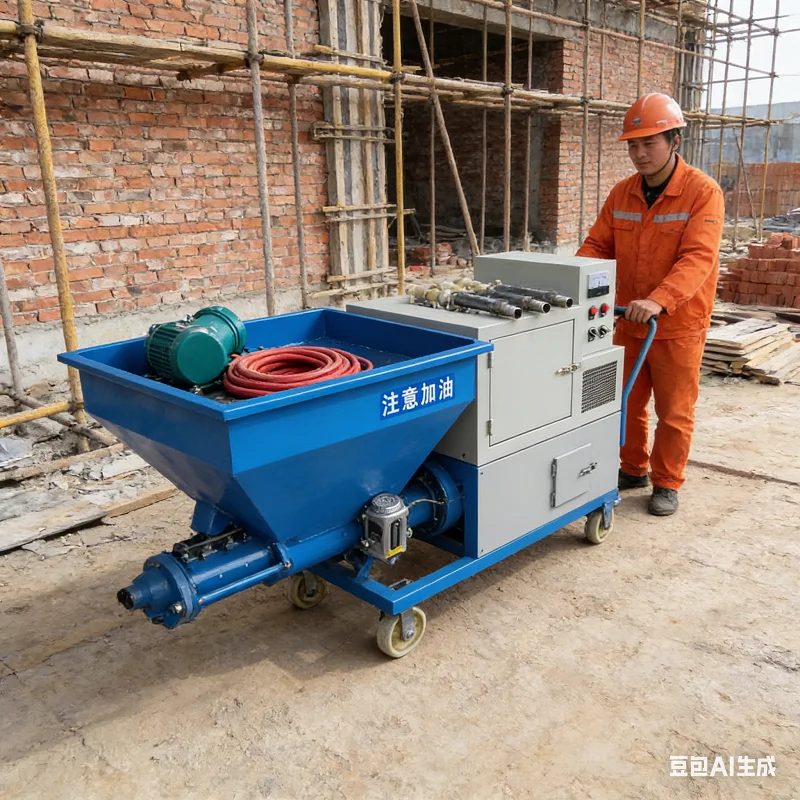 Durable Diesel Mortar Sprayer 3M Vertical Conveying for Construction Site Application Reliable Mortar Spraying Machine