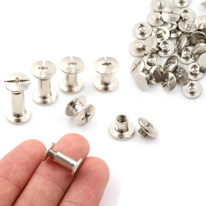 20pcs 12mm/10mm/8mm/6mm/5mm/4mm Chicago Screws, Photo Album Screws, Snap Rivet Books Butt Screw, Assembling Bolts