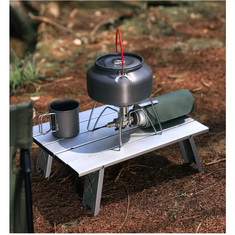 

Mini Camping Foldable Table Ultralight Aluminum Alloy Outdoor Table for Travel Picnic Barbecue Folding Computer Bed Desk Table