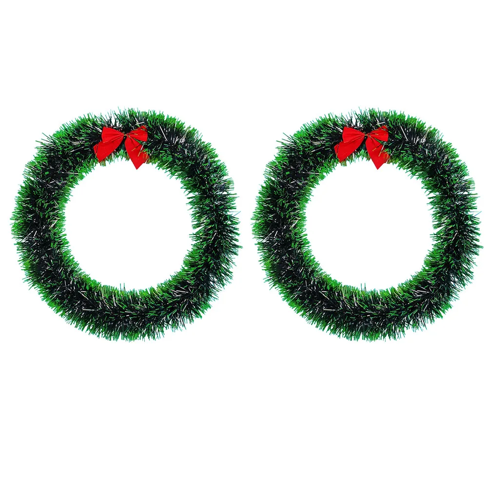 For Christmas Tree Festive Decoration Christmas Wreath Christmas Celebration 12 Inch Christmas Wreath Set Artificial Metal Wire