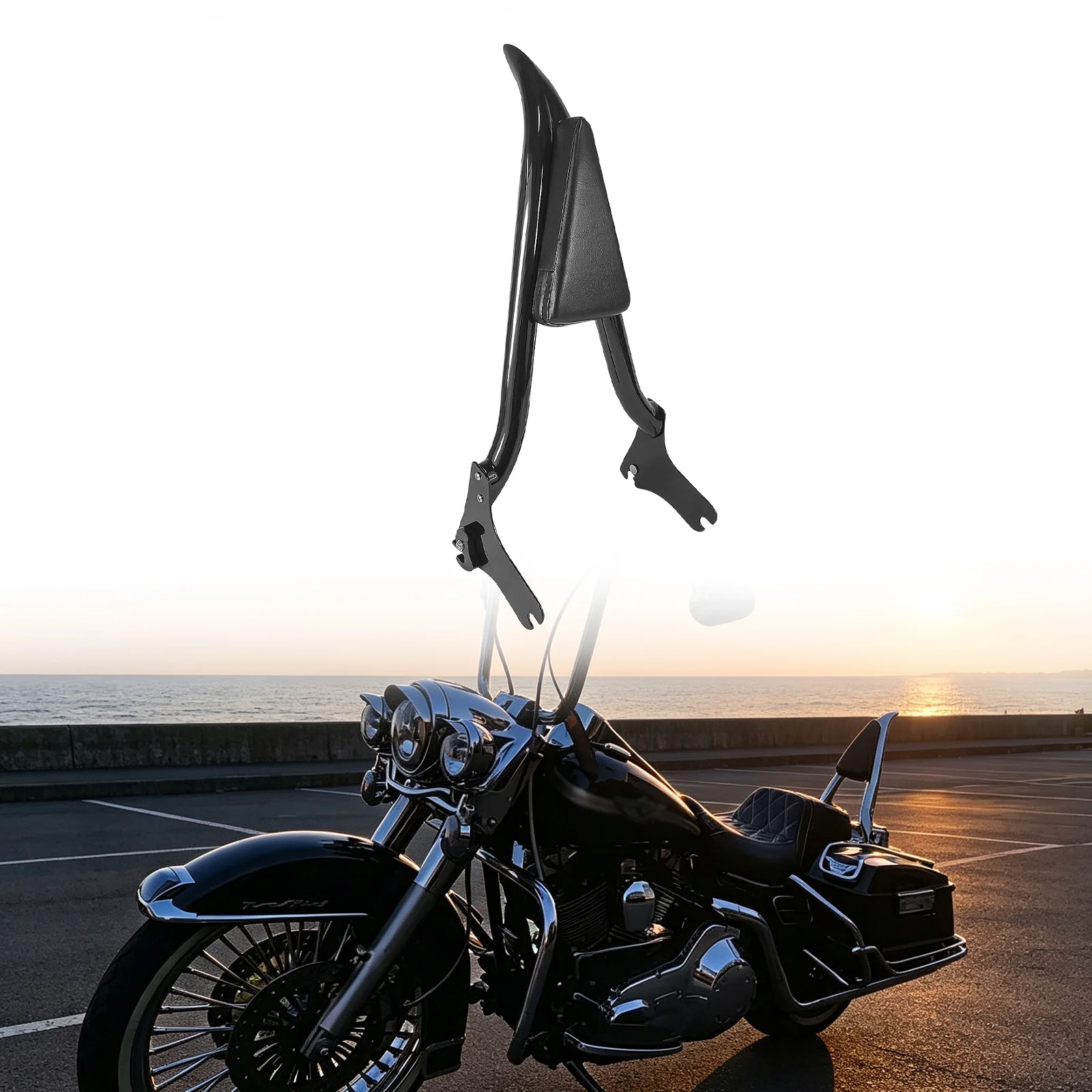 For Harley Touring Road King Electra Glide Street Glide 1997-2008 Quick Release Motorcycle Rear Backrest Passenger Sissy Bar