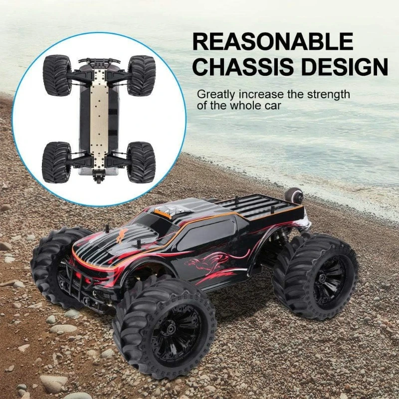 1:10 Scale รถบรรทุกวิทยุความเร็วสูง 4x4 Off Road รถบรรทุกมอนสเตอร์รีโมทคอนโทรลของเล่นขยายเวลาวิ่งและ Super Function