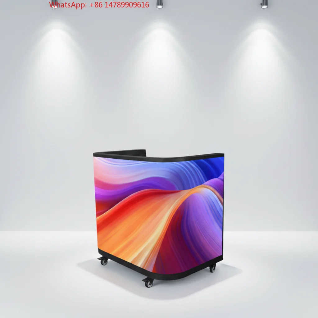 

LED Digital Signage Video WallP2 P2.5 P3.91 Custom Portable Curved LED DJ Booth Screen 3D Video Wall Display For Nightclub Stage