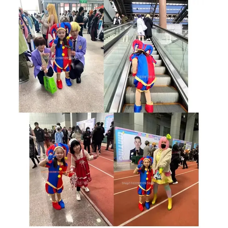 

Anime Cosplay Amazing Digital Circus Pomni Cosplay Costume Halloween Costumes Kids Girls Jumpsuit Funny Outfits For Carniva 72th