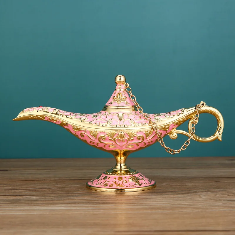 European-style Handicrafts Creative Light Luxury Aladdin Magic Lamp Household Wishing Lamp Home Furnishings Housewarming