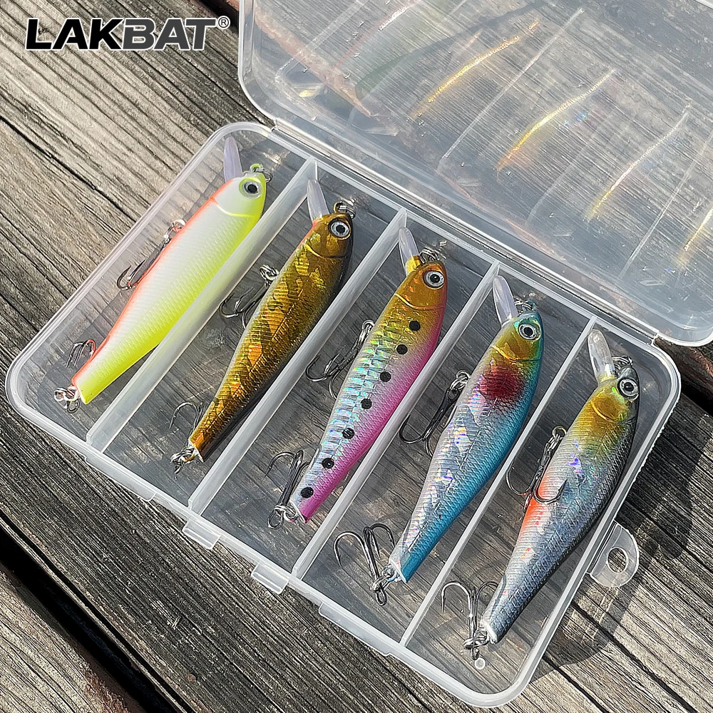 LAKBAT Schwimmender Minnow-Angelköder-Set 9,2g 8,8cm Wobbler Karpfen Bass Rassel-Swimbait 2/3/5 Stück Jerkbait Crankbait Hard Pesca – Detail 5