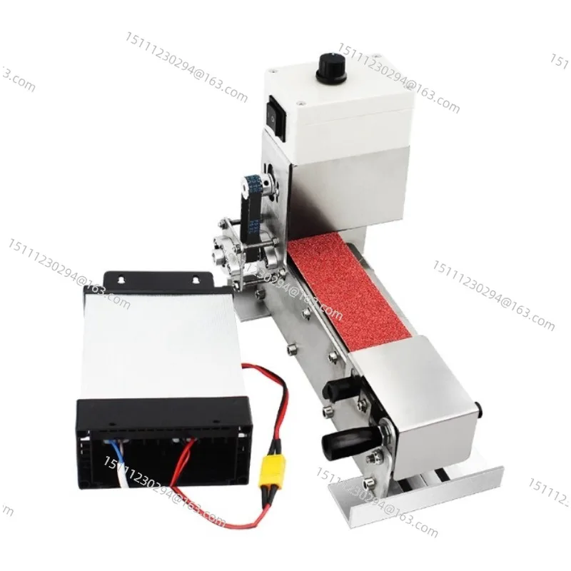 AC110-240V Small Mini Water Scrub Belt Machine Add Water Drip Electric Polishing Machine Knife Grinder Artifact Desktop Grinding