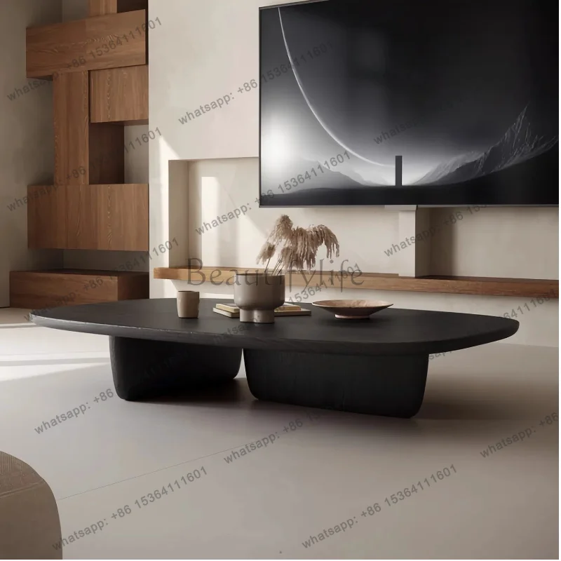 Factory Direct Sale Designer Wood Coffee Table Antique Minimalist Space Saving Moving Side Table Moving Standing Mesa Auxiliar L