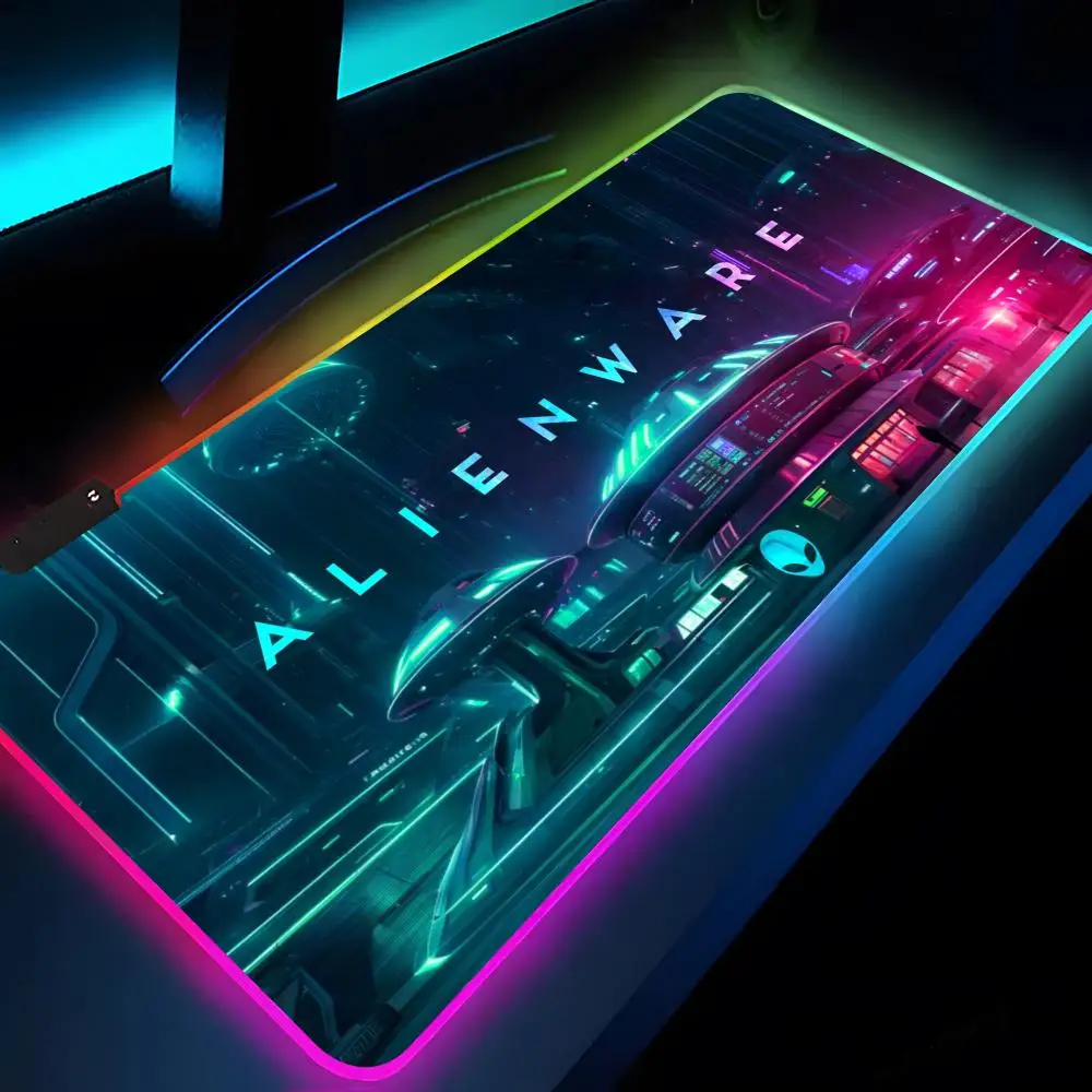 Alienware Mouse Pad Rgb Xxl Laptop Mat Gaming Mousepad Backlit Keyboard Gamer Girl Table Pads Desk