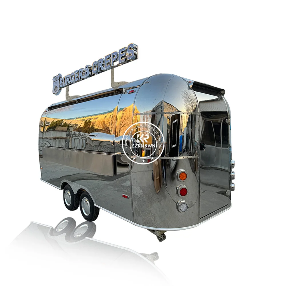 Rimorchio dell'alimento del flusso d'aria dell'oem con i carrelli mobili del camion dell'alimento del Caravan dell'alimento del carrello del caffè dell'hamburger della cucina completa DOT CE