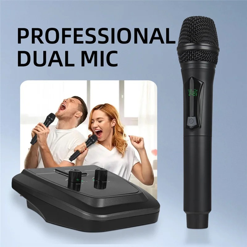 

High Quality-Wireless Microphone Handheld 108 Karaoke Mic With Receiver For Stage Party Show Church School