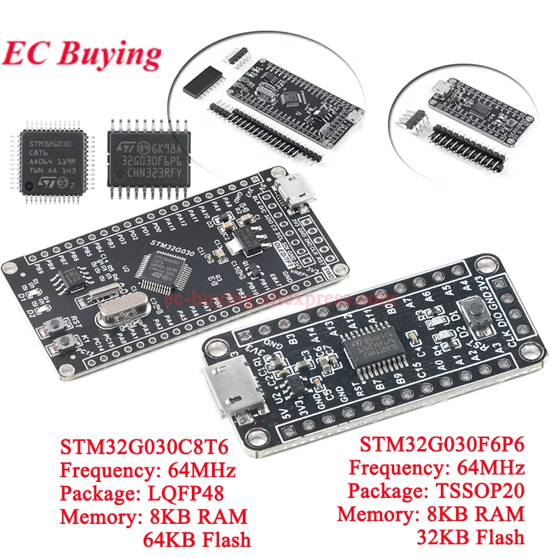 STM32G030F6P6 STM32G030C8T6 Mini Moduł Systemu Rozwojowego STM32G030 STM32 G030 MCU M0 Mikrokontroler Rdzeniowy Układ do Nauki
