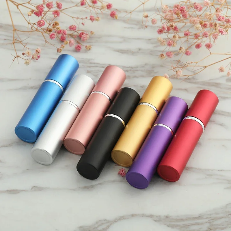 5ml Mini  Portable Refillable Perfume Bottle Aluminum Spray Bottle Travel Container with Empty Atomizer Bottles