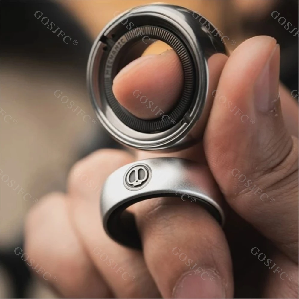 LAUTIE mécanicien I alliage d'aluminium Fidget anneau EDC Spy Wars série anneau Spinner soulagement du Stress jouet Fidget jouets pour adultes