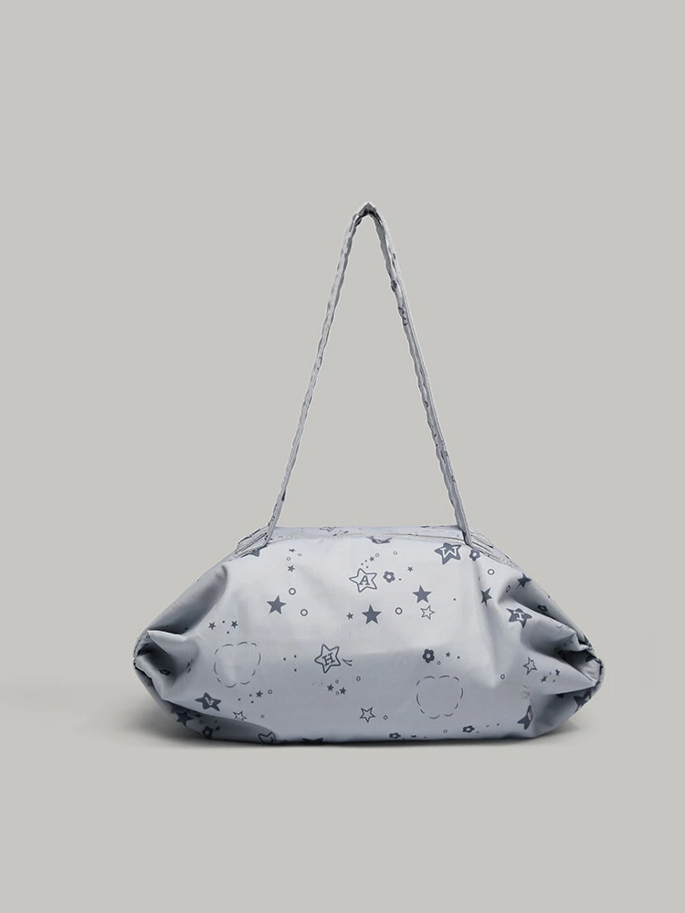 

Корейская холщовая сумка на плечо с принтом звезды, женская большая повседневная сумка Capaci, сумка для подмышек, большая сумка для молодежи