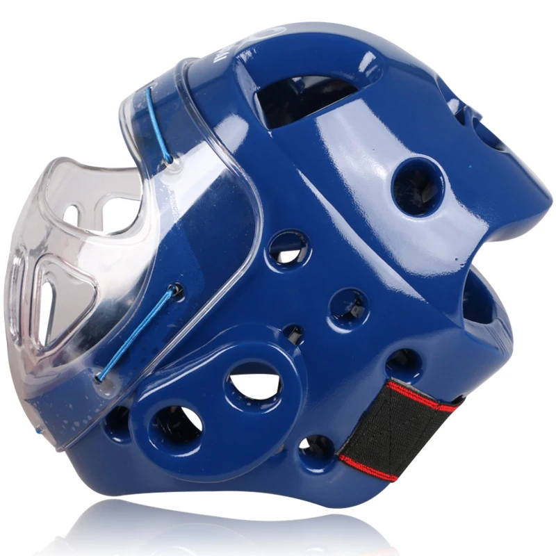 Full Face Kopfschutz Karate Helm Taekwondo Kopfbedeckung MMA Kickboxen Kopfschutz Professionelle Trainingshelme – Detail 18