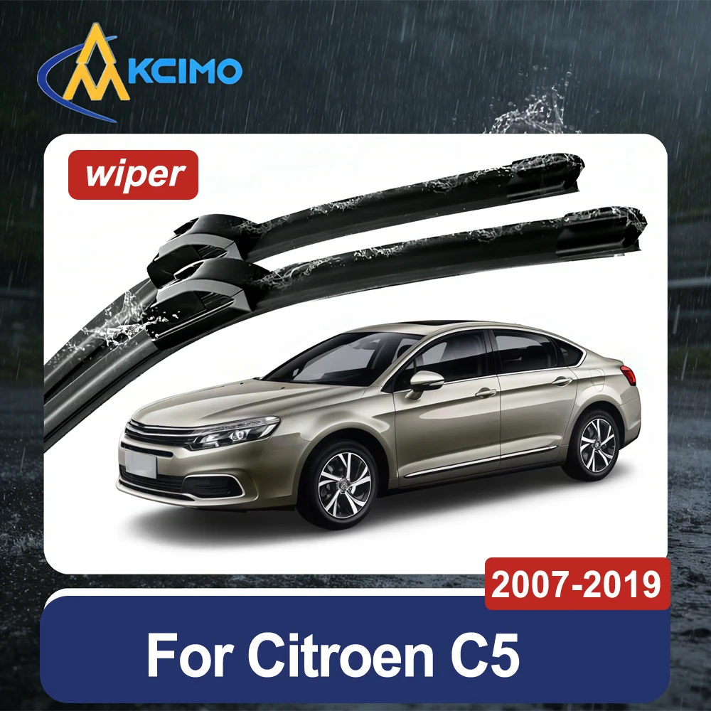 

Streak-Free Clear View Windshield Wipers Set of 2 For Citroen C5 RD/TD 2007-2019 Noiseless Quiet Wiper Blades