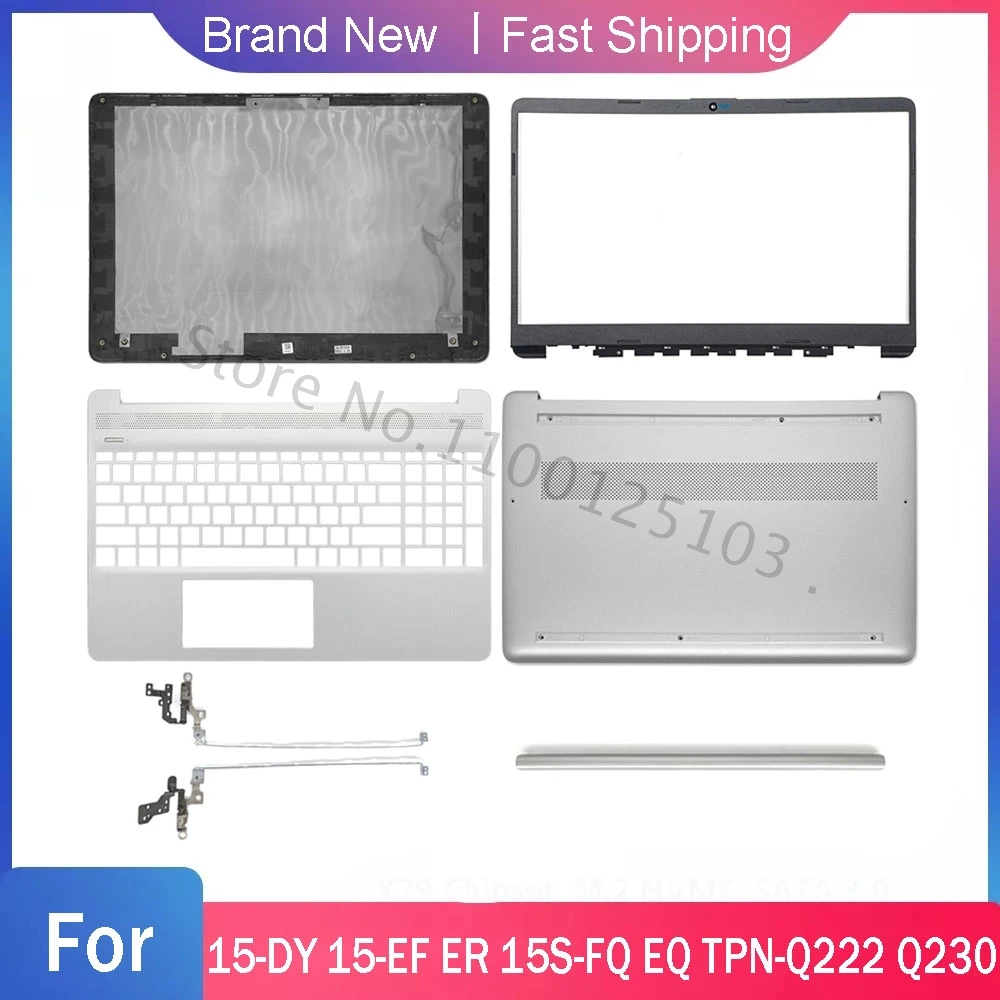 New Bottom Base Case For HP 15-DY 15-EF ER 15S-FQ EQ TPN-Q222 Q230 Laptop LCD Back Top Cover Front Bezel Hinges Palmrest Upper