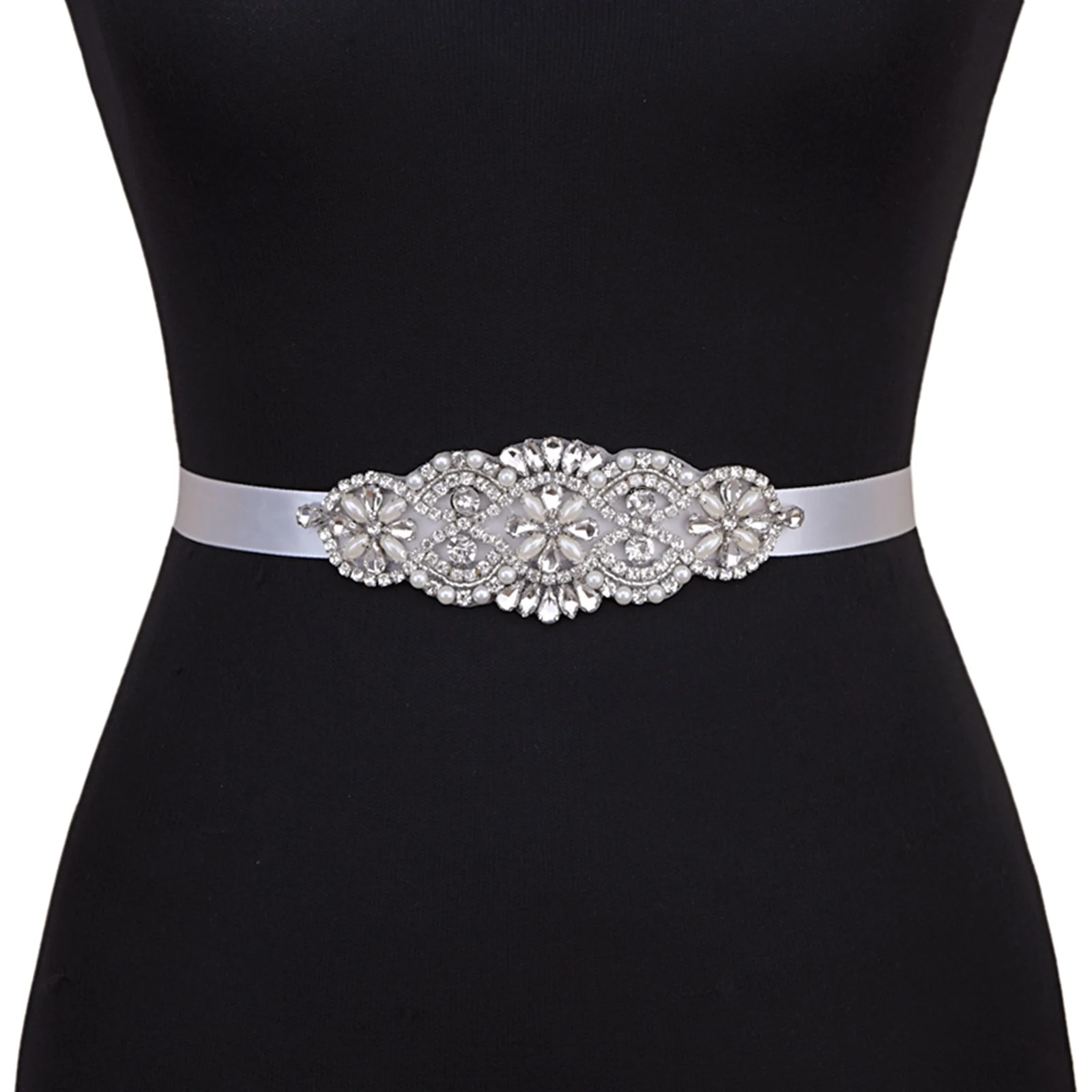 Sparkle Riemen Bruiloft Sjerpen Zilveren Diamant Riem Strass Riemen Voor Prom Jurken Shinny Trouwjurk Riem Bruids Decoratie