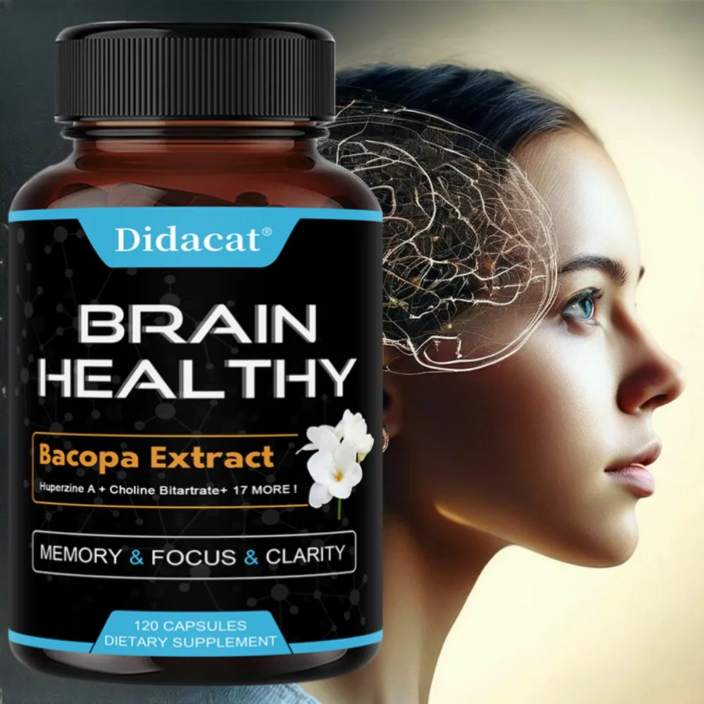 Bacopa Extract Supplements - Helps Clear Thinking and Improves Memory, Delay Skin Aging